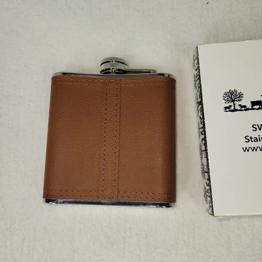 Switzerland Flag Stainless Steel Hip Flask 6oz Alcohol Drinking Travel Carry